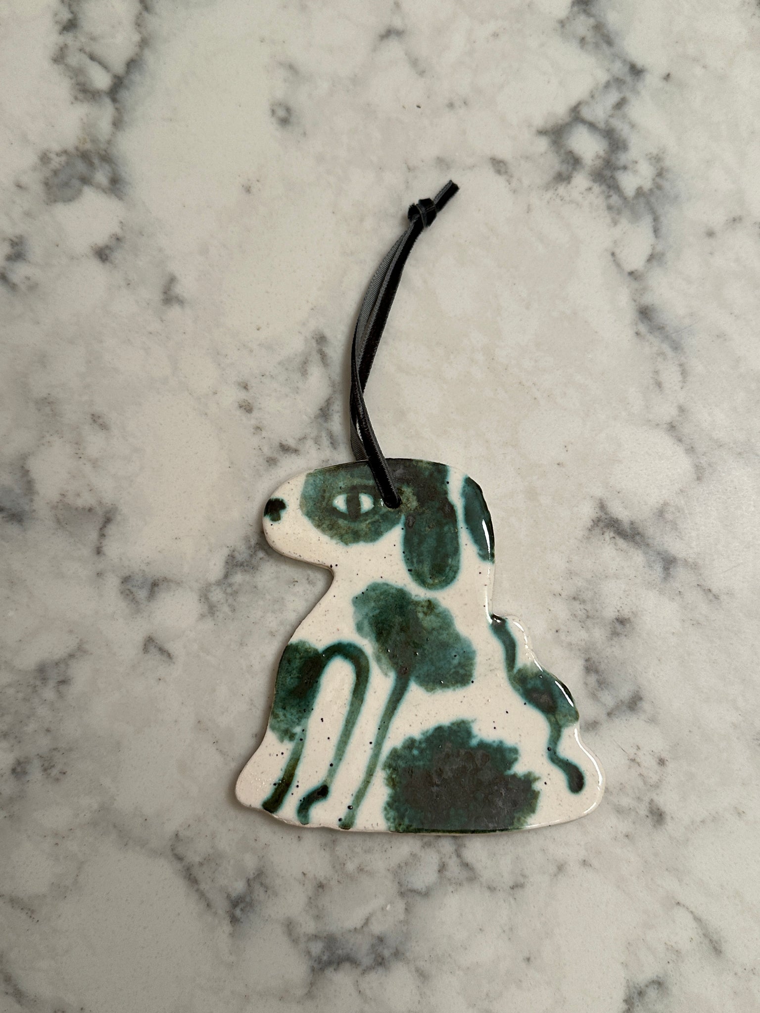 Green Dog Ornament