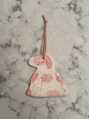 Pink Dog Ornament