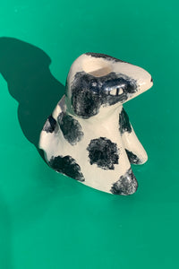 black & white dalmatian candlestick holder