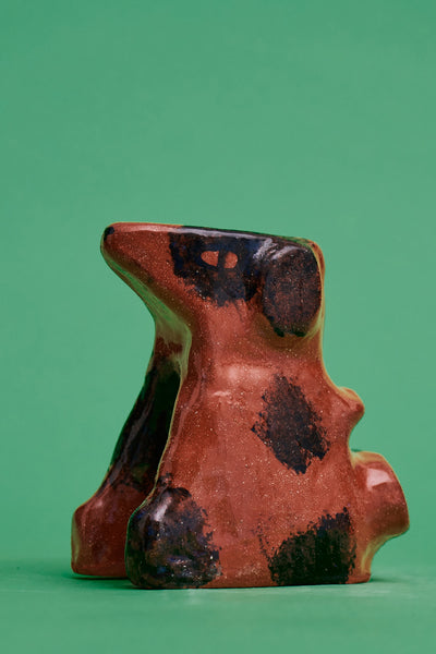 red earth dalmation candlestick
